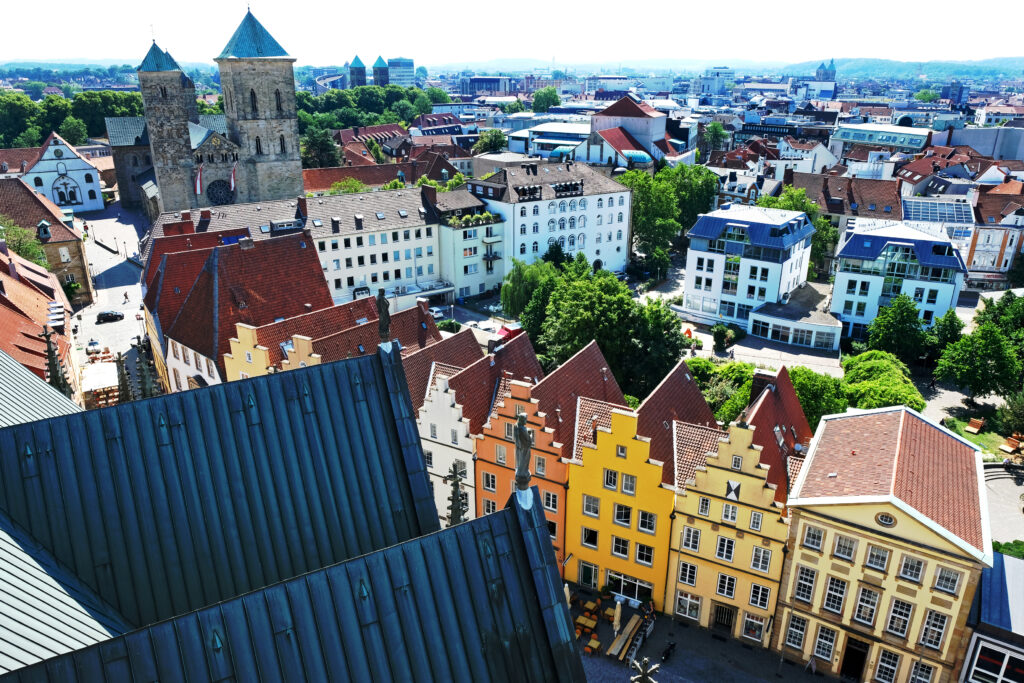 Blick von oben auf Osnabrück